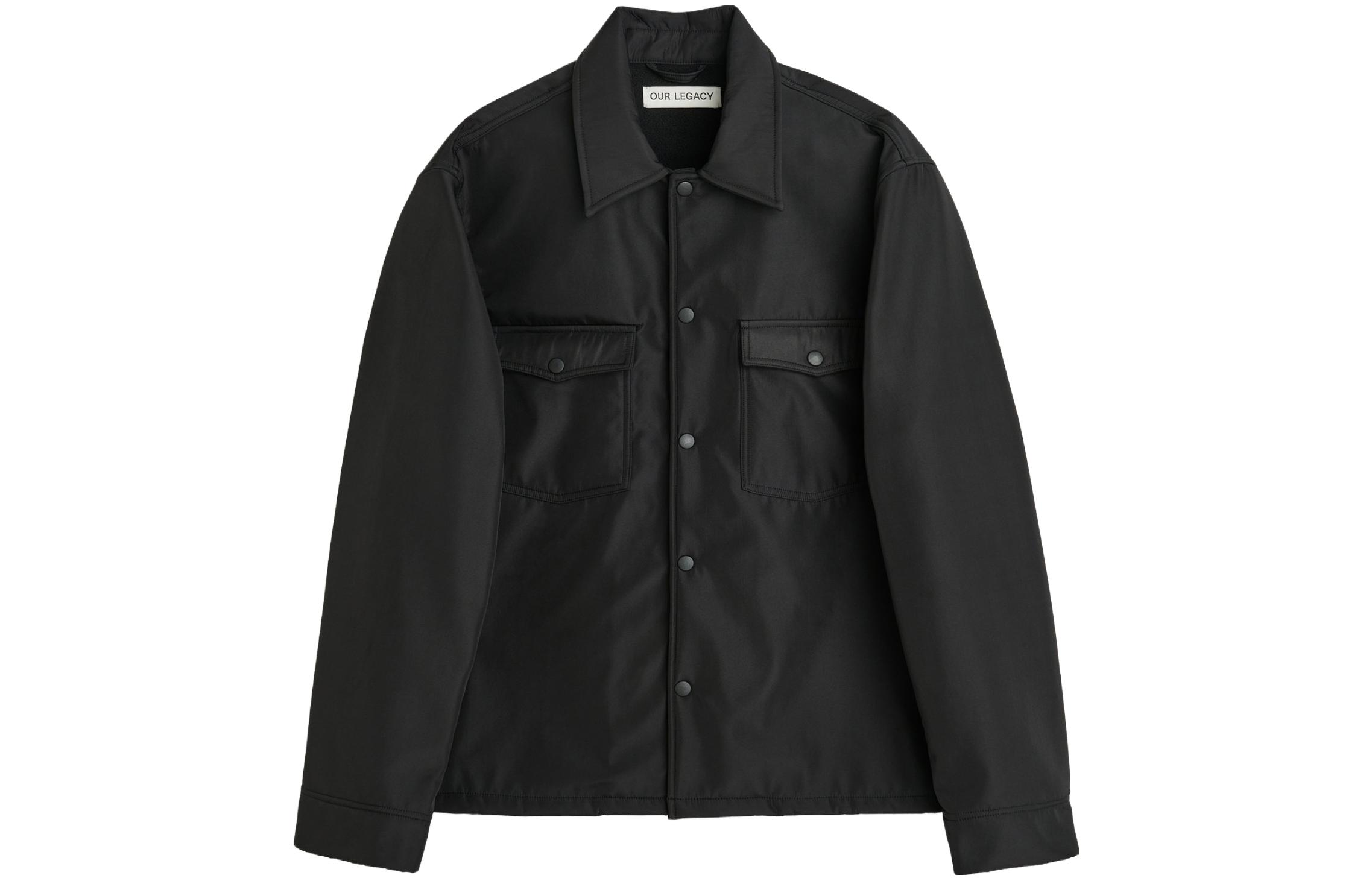 Our Legacy Solid Color Collared Jacket Black M4232EBF