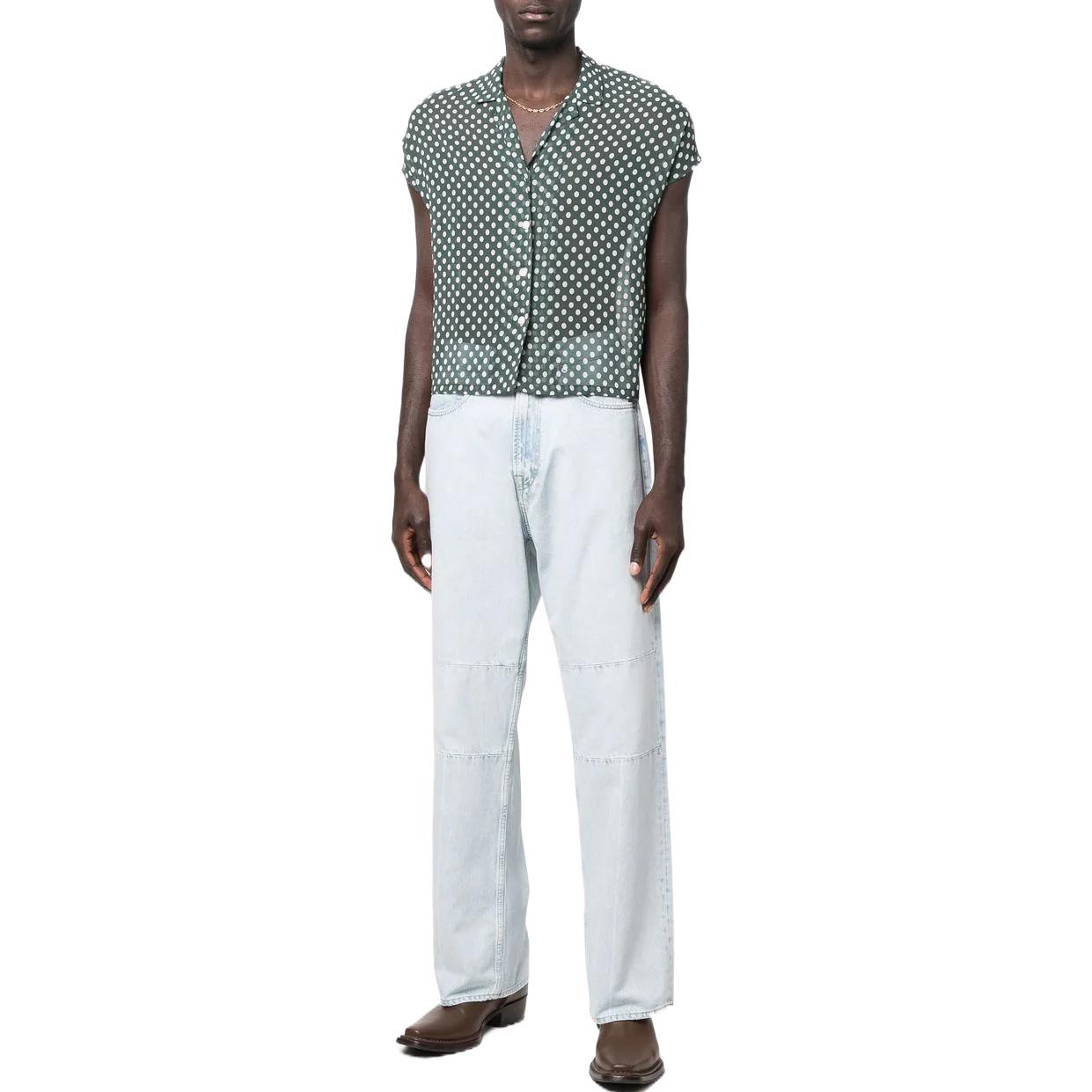 Lookbook OUR LEGACY SS22 Vaqueros Rectos Ajuste Holgado Patchwork Azul M12053S