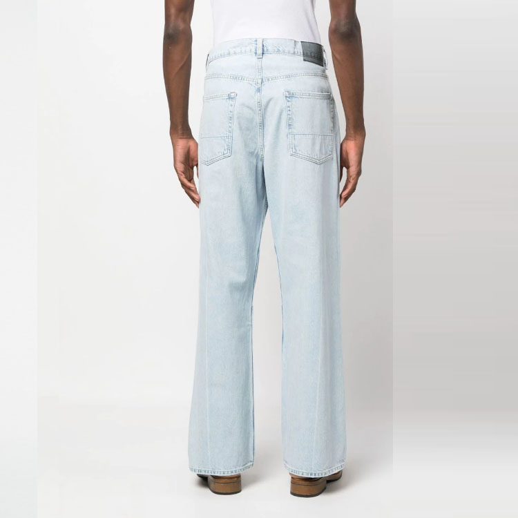 Cheap OUR LEGACY SS22 Vaqueros Rectos Ajuste Holgado Patchwork Azul M12053S