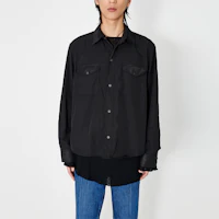 Shop OUR LEGACY SS23 黑色純色長袖休閒襯衫 M2232PBD
