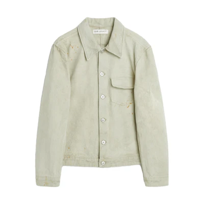 OUR LEGACY SS23 Light Green Single-Breasted Long Sleeve Jacket. M2235RA