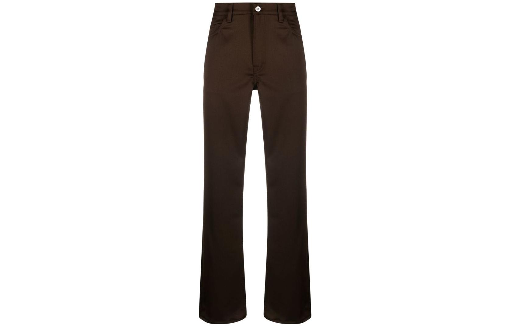 OUR LEGACY SS23 High-Waisted Straight-Leg Casual Pants Brown Menswear M42257BW