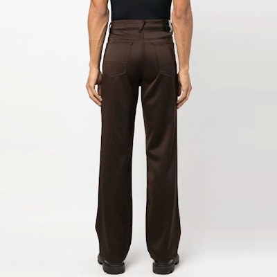 OUR LEGACY SS23 Celana Santai Coklat High-Waisted Straight-Leg Pria M42257BW Shop OUR LEGACY SS23 Celana Santai Coklat High-Waisted Straight-Leg Pria M42257BW