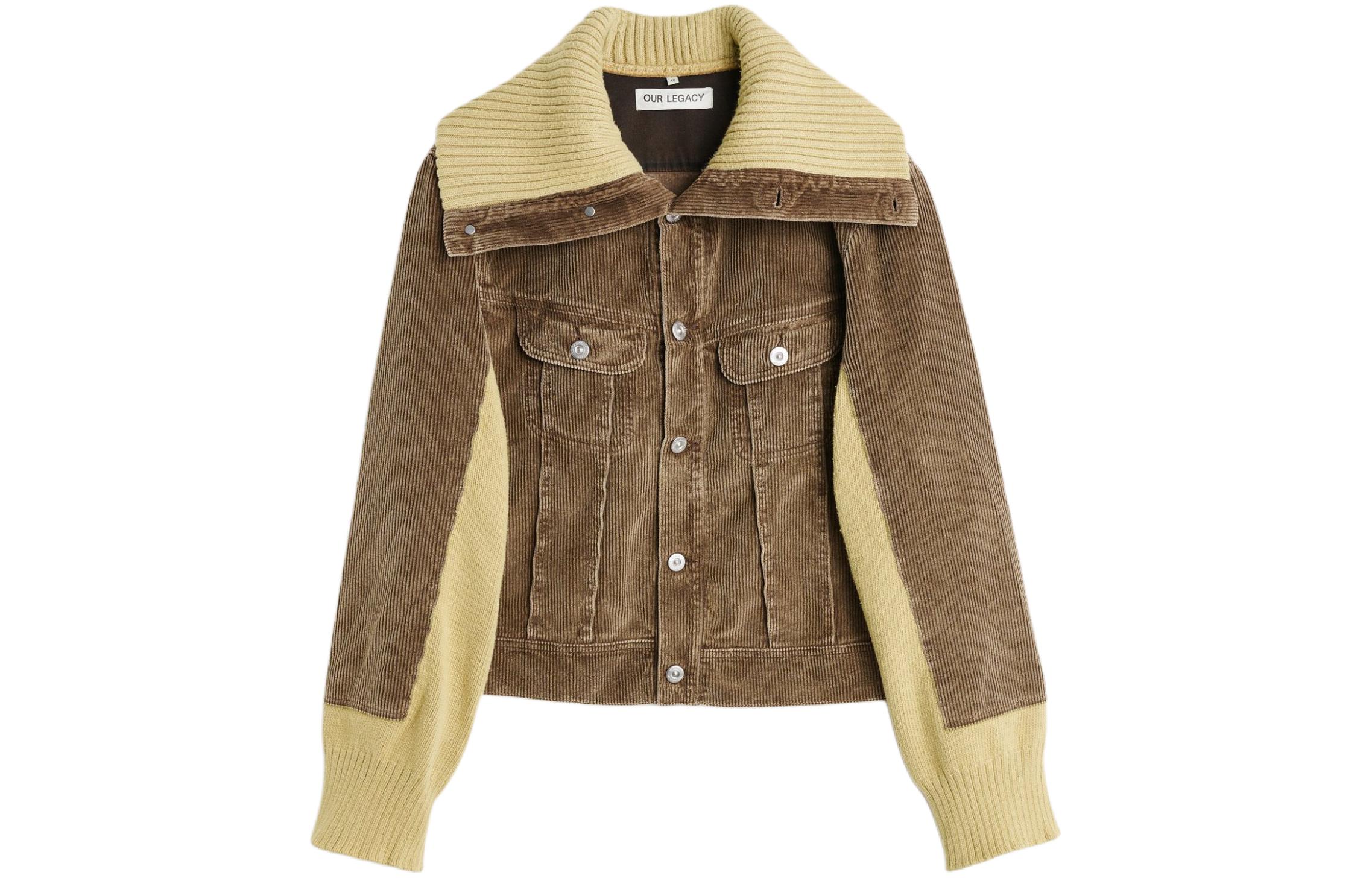 Our Legacy SS24 Barn-Style Button-Up Loose Casual Jacket Brown M2245FB