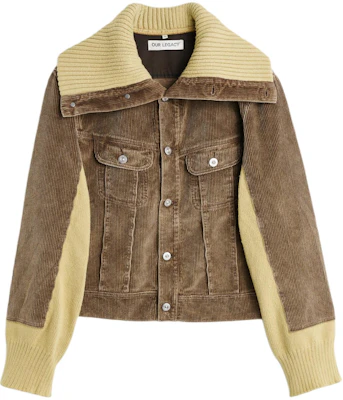 Our Legacy SS24 Jaket Kasual Longgar Gaya Ladang Coklat. M2245FB Buy Our Legacy SS24 Jaket Kasual Longgar Gaya Ladang Coklat. M2245FB