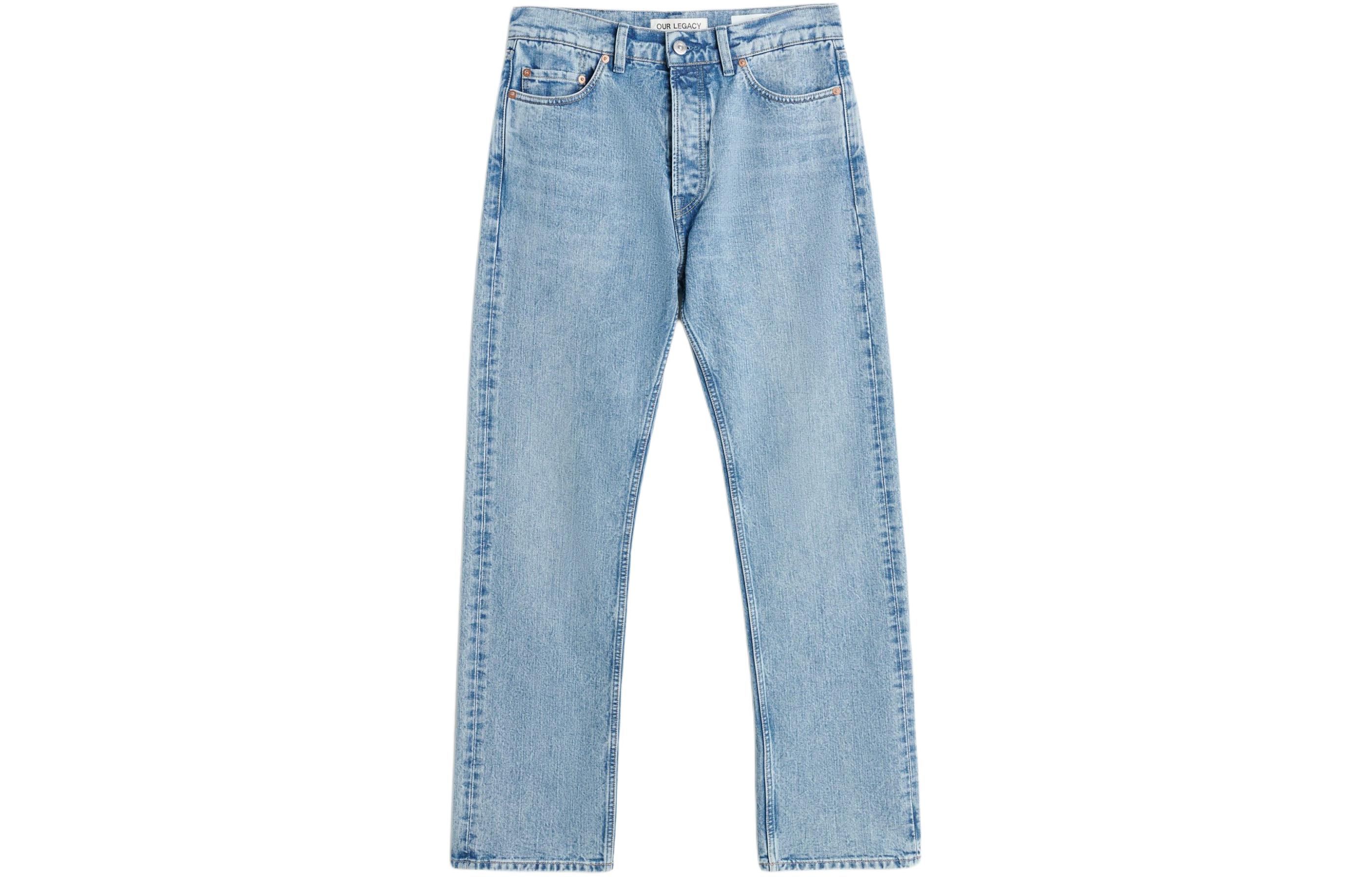 OUR LEGACY SS24 First Cut Vintage Straight Fit Jeans Light Blue Men’s Denim M2245FH