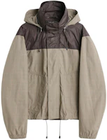 Our Legacy SS24 Loose-Fit Colorblock Drawstring Hoodie Jacket Khaki Brown M2241SBC Our Legacy SS24 Loose-Fit Colorblock Drawstring Hoodie Jacket Khaki Brown M2241SBC