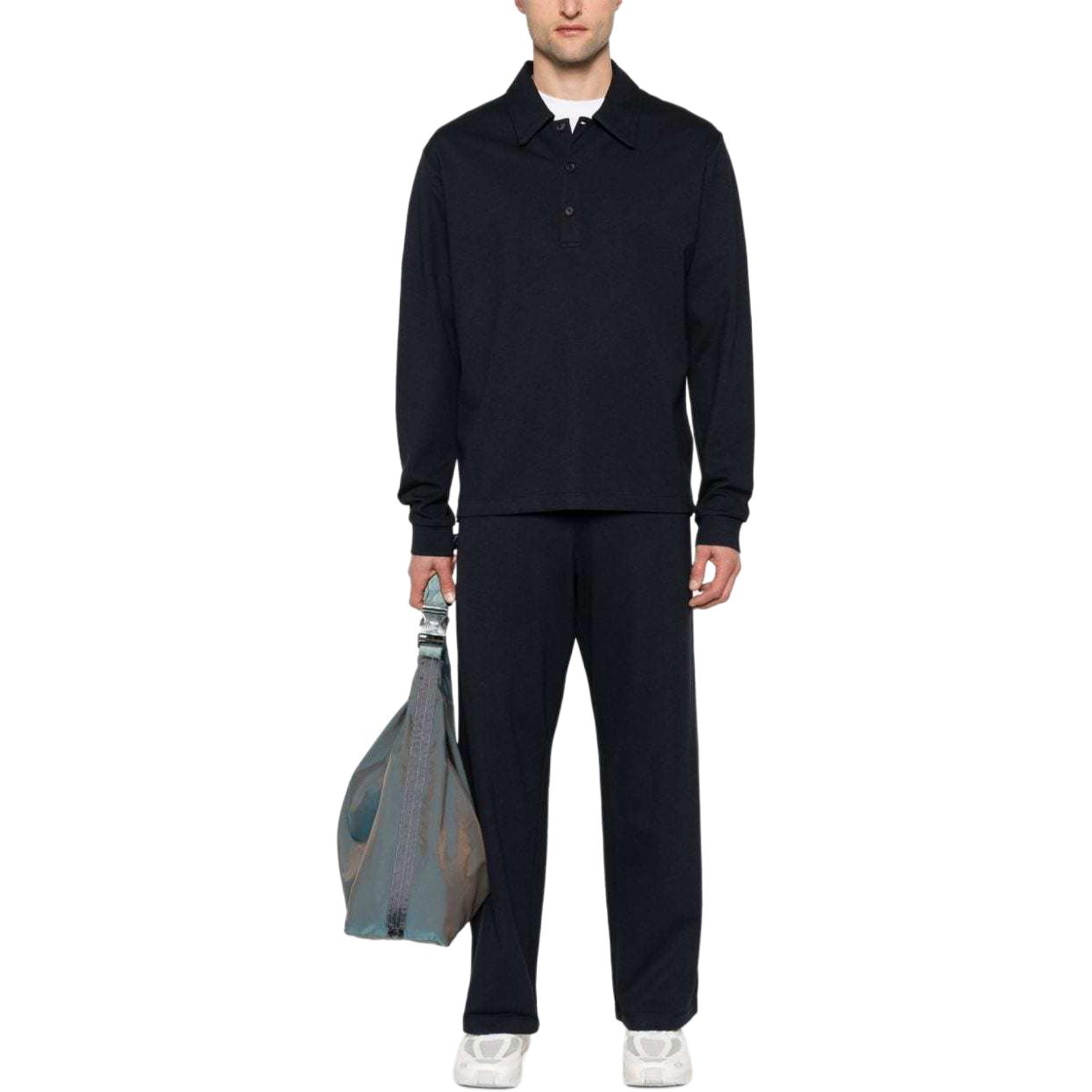 Lookbook OUR LEGACY SS24 Pantalones de Punto Azul Marino Rectos y Holgados para Hombre M2246RR-NAVY BLUE