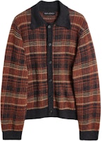 OUR LEGACY SS24 Plaid Button-Up Knit Shirt Red Unisex Long Sleeve W2243ER OUR LEGACY SS24 Plaid Button-Up Knit Shirt Red Unisex Long Sleeve W2243ER