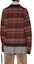 Shop OUR LEGACY SS24 Kemeja Rajut Kotak Merah Unisex Lengan Panjang W2243ER