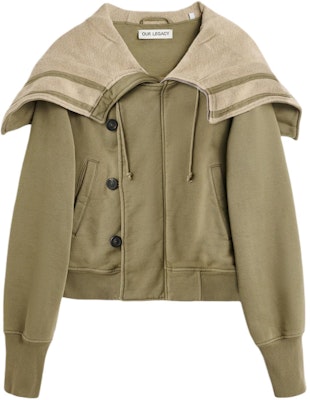 OUR LEGACY SS24 Chaqueta Sudadera con Cremallera Unisex Khaki. M2246FC Order OUR LEGACY SS24 Chaqueta Sudadera con Cremallera Unisex Khaki. M2246FC