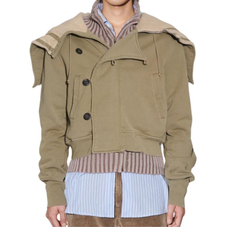 Lookbook OUR LEGACY SS24 Chaqueta Sudadera con Cremallera Unisex Khaki. M2246FC