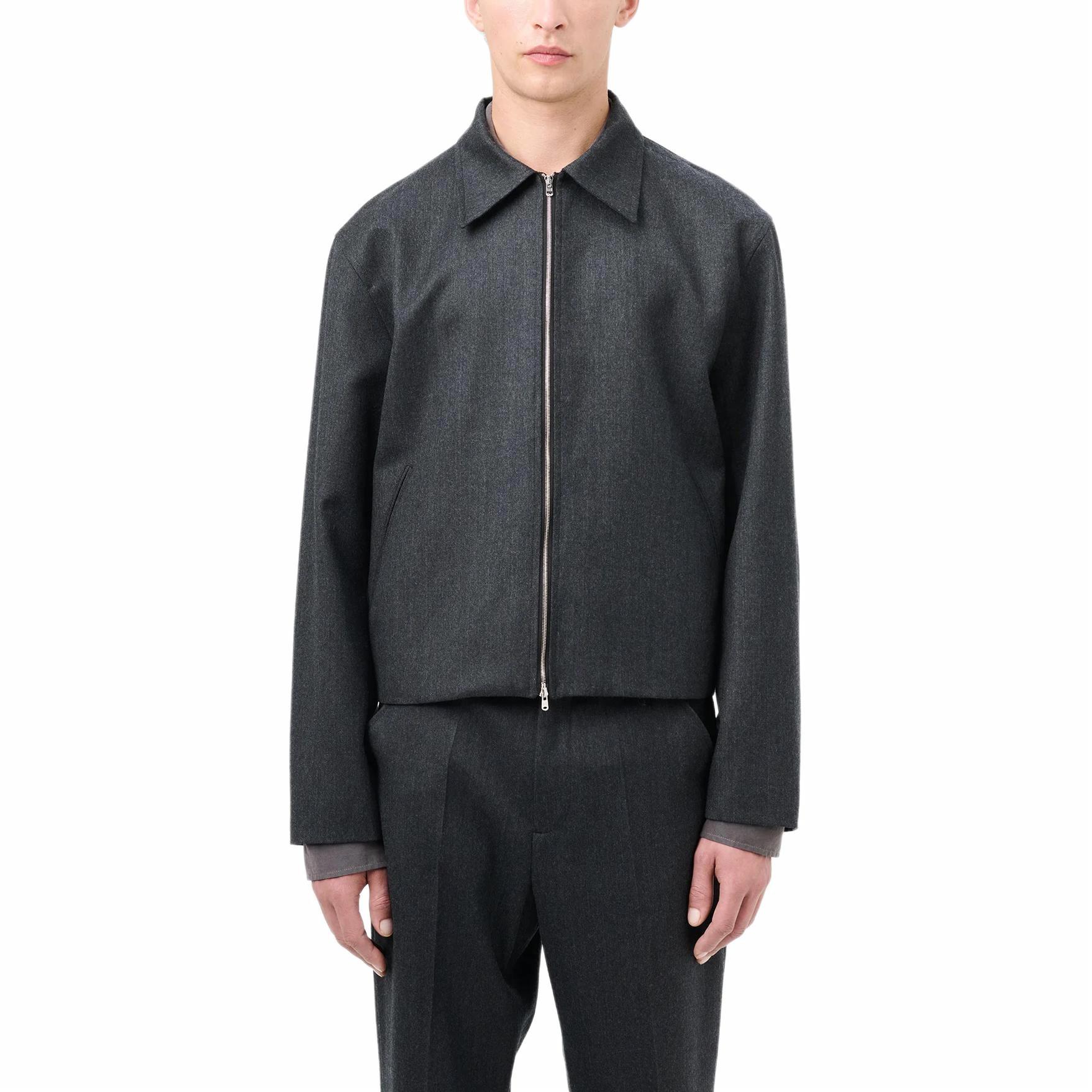 Purchase Our Legacy SS25 Minimalist Loose Fit Zip-Up Jacket Charcoal Gray Men’s M2250MP