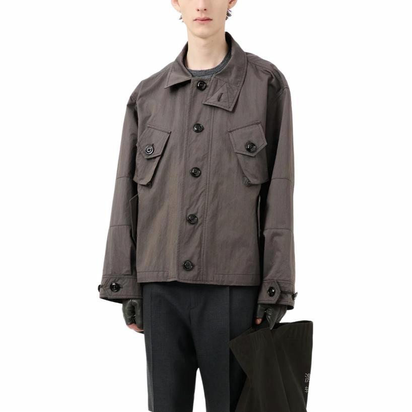 Order OUR LEGACY SS25 Jaket Longgar Minimalis Pocket Coklat M2251SOSE