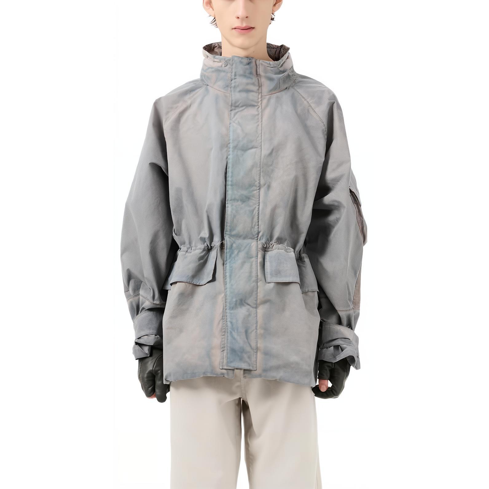 Our Legacy SS25 Tie-Dye Hooded Loose-Fit Jacket Men’s Blue M2251HCO