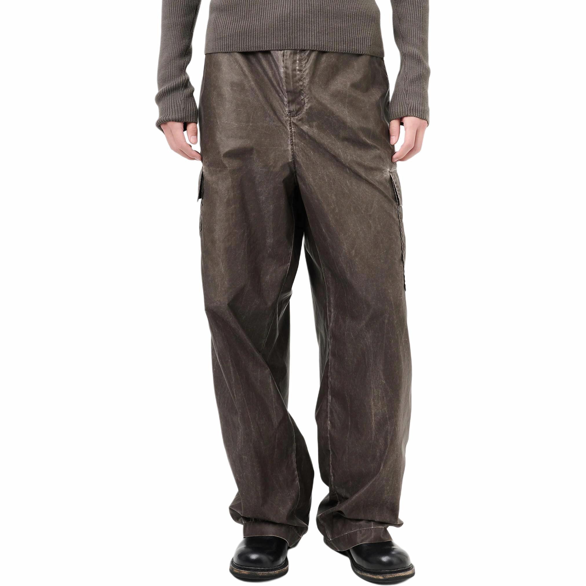 Details for OUR LEGACY SS25 Celana Santai Laki-Laki Coklat Mid-Rise Washed Finish. M2254WA