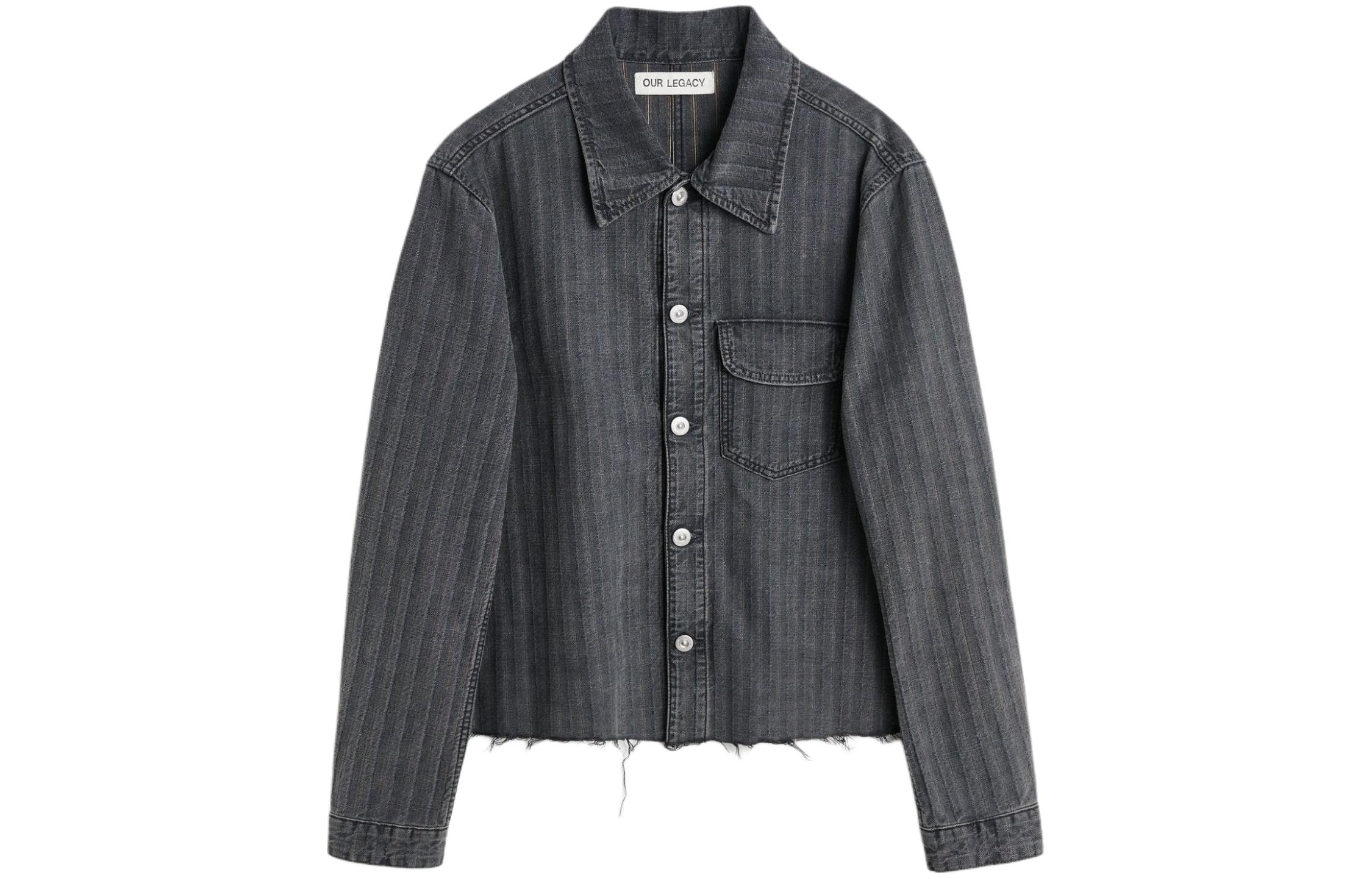Our Legacy Striped Grey Single-Breasted Jacket M2245RT