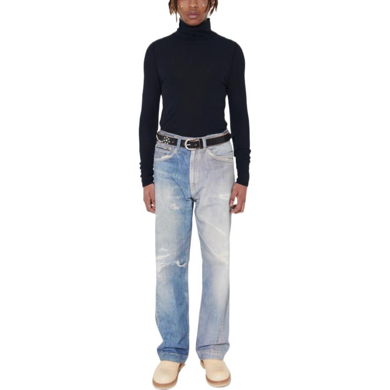 Lookbook 아워 레거시 서드 컷 디지털 프린트 그래피티 워시드 루즈 스트레이트 진 라이트 블루 M4205TDD