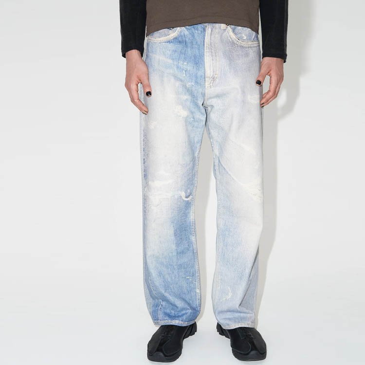 Details for 아워 레거시 서드 컷 디지털 프린트 그래피티 워시드 루즈 스트레이트 진 라이트 블루 M4205TDD