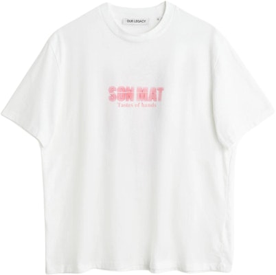 OUR LEGACY Camiseta Unisex Manga Corta Estampada Ribeteada Blanca Ajuste Holgado M2246BSM Buy OUR LEGACY Camiseta Unisex Manga Corta Estampada Ribeteada Blanca Ajuste Holgado M2246BSM