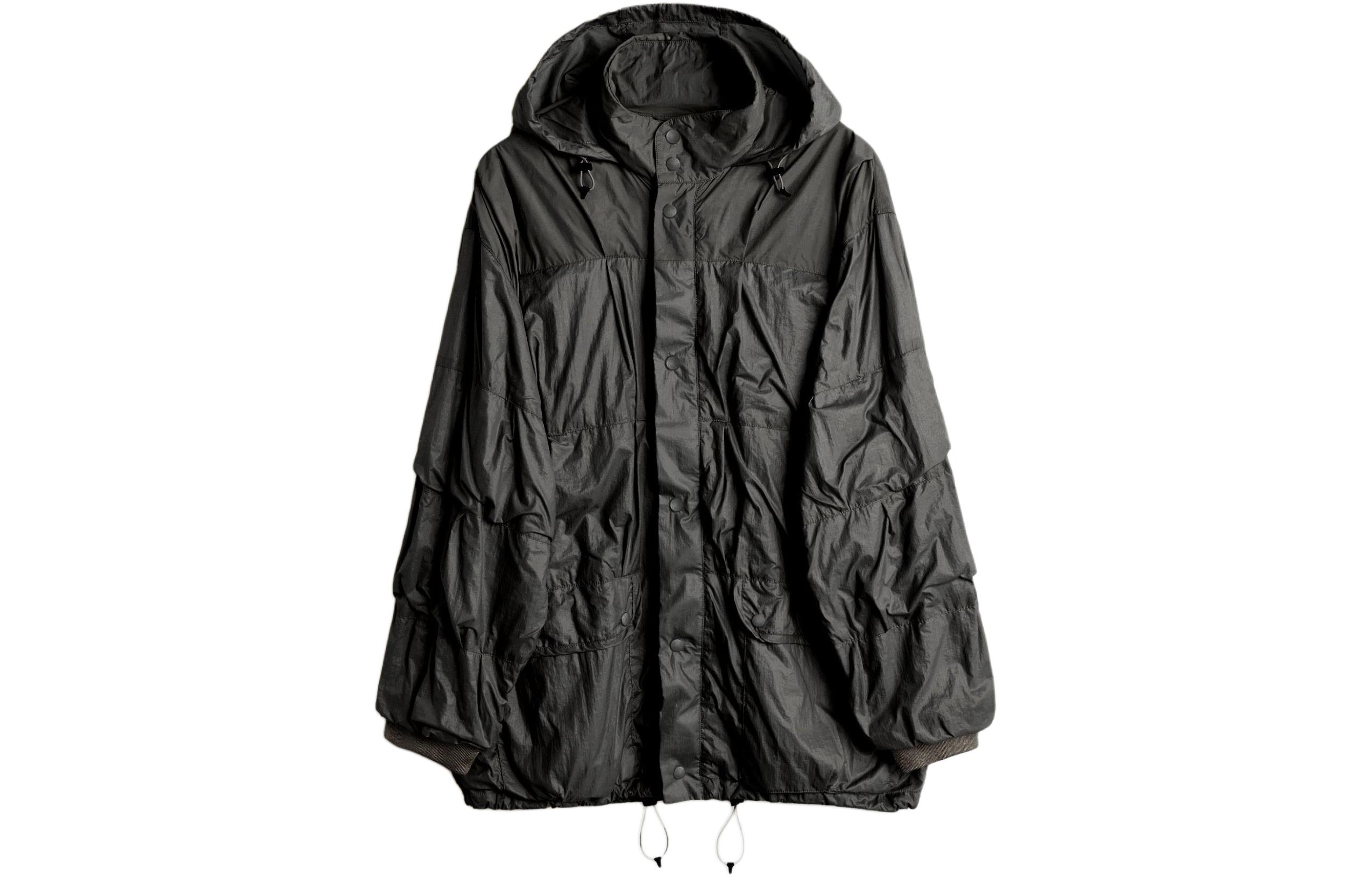Our Legacy Waterproof Colorblock Hooded Jacket Black M2241EBR