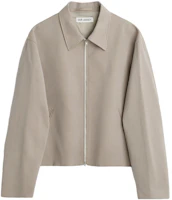 Our Legacy Zip-Up Solid Color Point Collar Jacket Beige M4230MLG Our Legacy Zip-Up Solid Color Point Collar Jacket Beige M4230MLG