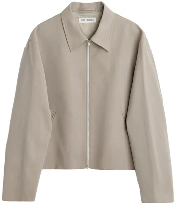 Our Legacy Jaket Kolar Zip-Up Warna Beige Solid M4230MLG Buy Our Legacy Jaket Kolar Zip-Up Warna Beige Solid M4230MLG
