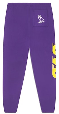 OVO x NBA Lakers Fleece Pant Purple Order OVO x NBA Lakers Fleece Pant Purple