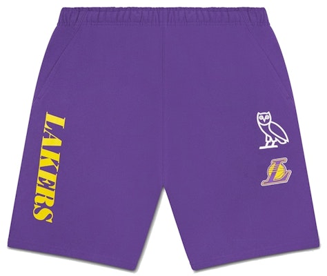 OVO x NBA Lakers Sweatshort Purple Buy OVO x NBA Lakers Sweatshort Purple