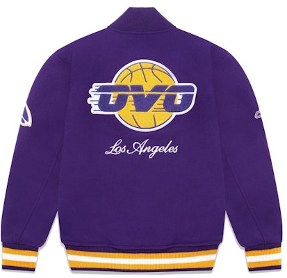 OVO x NBA Lakers Varsity Jacket Purple Order OVO x NBA Lakers Varsity Jacket Purple