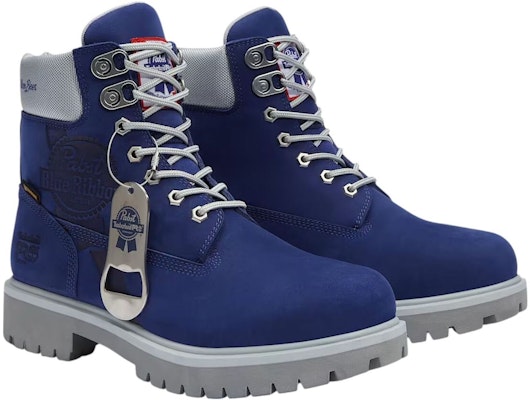 Pabst Blue Ribbon x Timberland 6 Inch Soft Toe Waterproof Work Boot 'Blue' TB0A6413-ES2 Order Pabst Blue Ribbon x Timberland 6 Inch Soft Toe Waterproof Work Boot 'Blue' TB0A6413-ES2