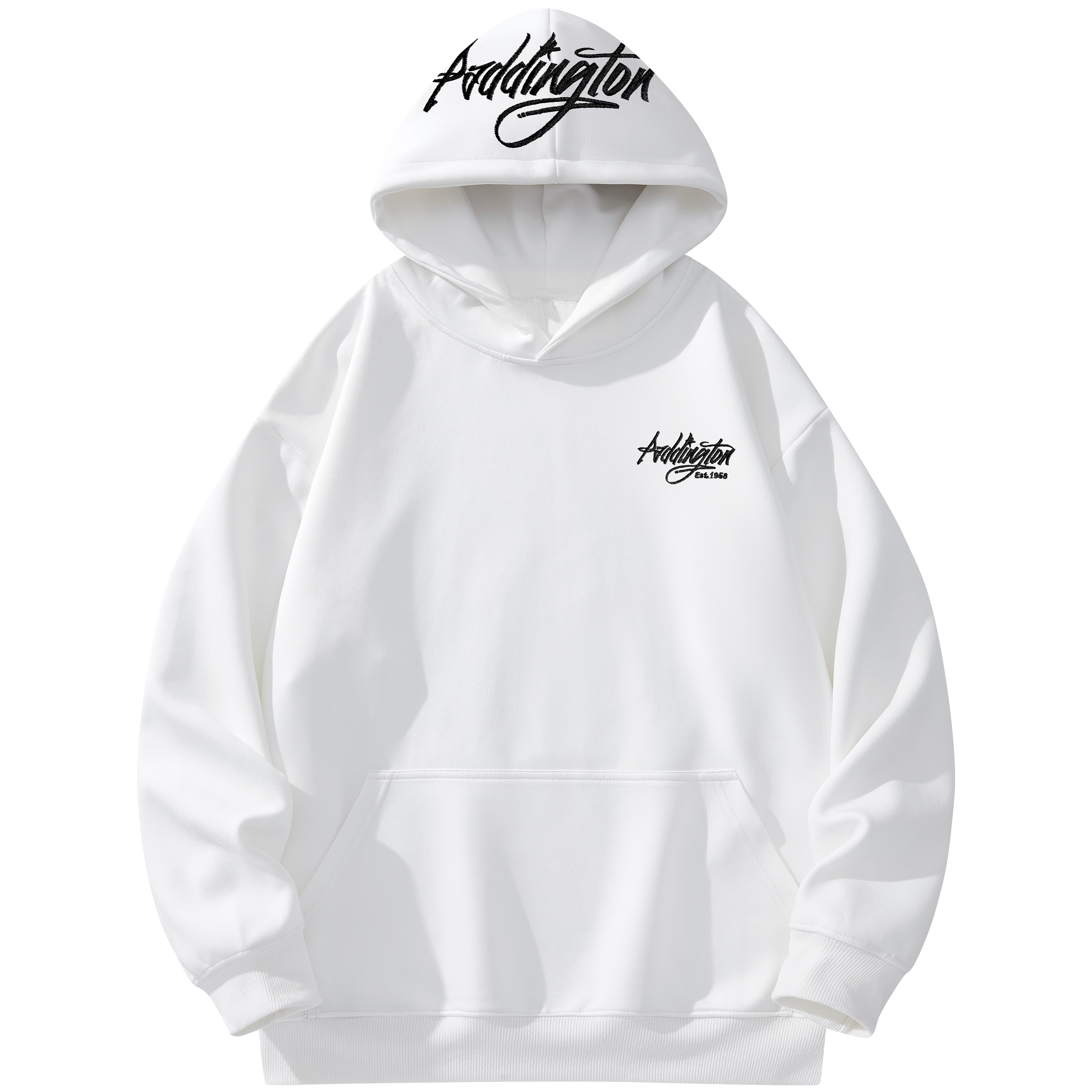 Paddington Bear Basic Embroidered Logo Hoodie Unisex Casual Vintage Streetwear 029PD955X