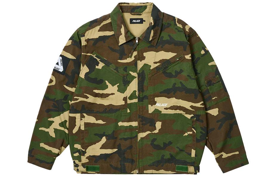 PALACE 2023 Summer Avlator Camo Jacket Unisex Workwear with Flap Pockets. P24JK094 圖 2