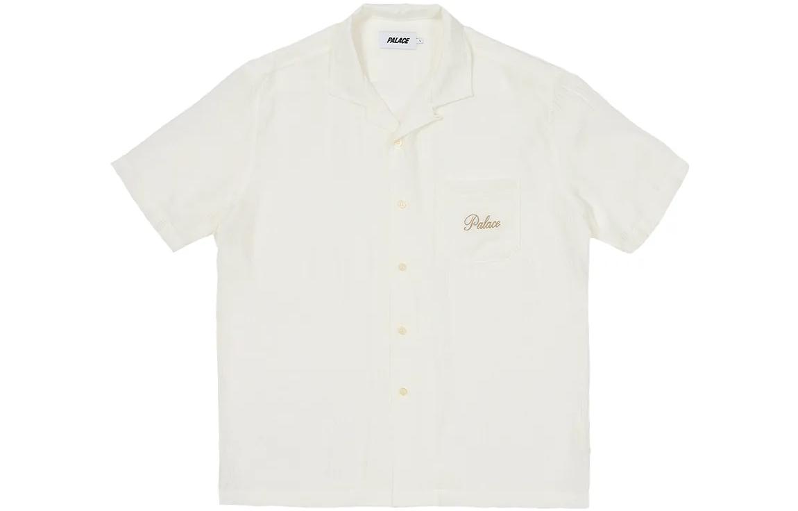 PALACE 2023 Summer Unisex White Short Sleeve Shirt with Embroidered Logo. P24SHT027 圖 2