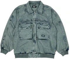 PALACE 2023 Summer Washed Denim Jacket with Double Pockets Unisex Blue P24JK055 PALACE 2023 Summer Washed Denim Jacket with Double Pockets Unisex Blue P24JK055