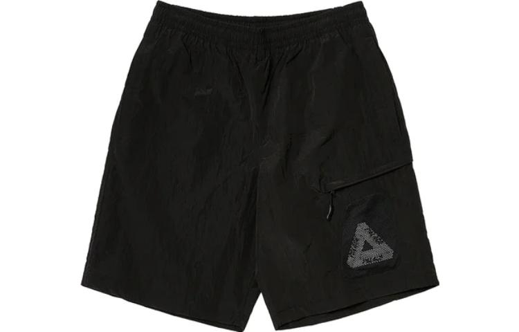 Order PALACE Celana Pendek Unisex Hitam Logo Print Y-Ripstop Shell Summer 2023. P24ST044