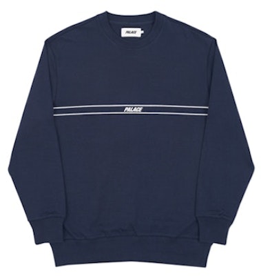 Palace 320 Lines Crew Biru Tua Buy Palace 320 Lines Crew Biru Tua