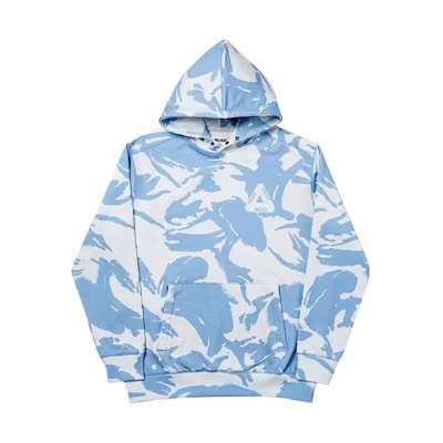 PALACE Camouflage Patchwork Hoodie Light Blue Color. P18CS030