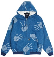 PALACE Active Bredda Blue Printed Hooded Padded Jacket Unisex PAL-FW20-097 PALACE Active Bredda Blue Printed Hooded Padded Jacket Unisex PAL-FW20-097