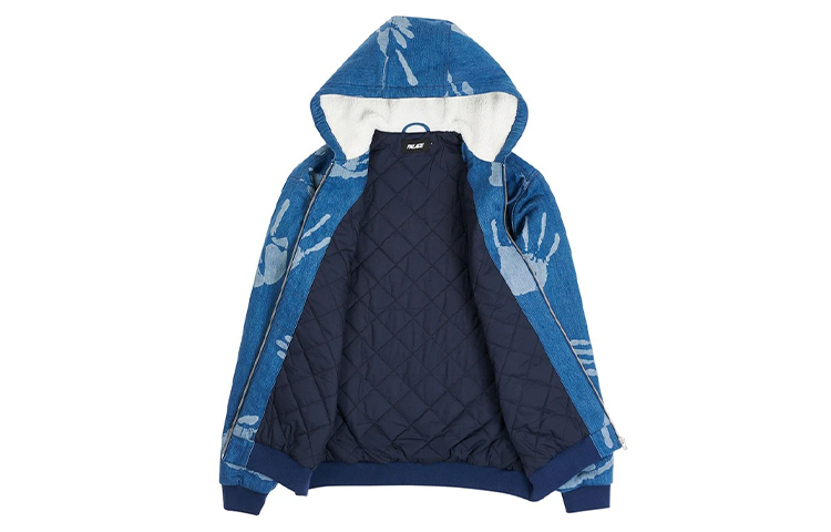 Shop PALACE Active Bredda 藍色印花連帽保暖外套 男女通用 PAL-FW20-097