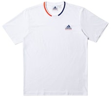 Palace adidas On Court Jacquard Tee White Palace adidas On Court Jacquard Tee White