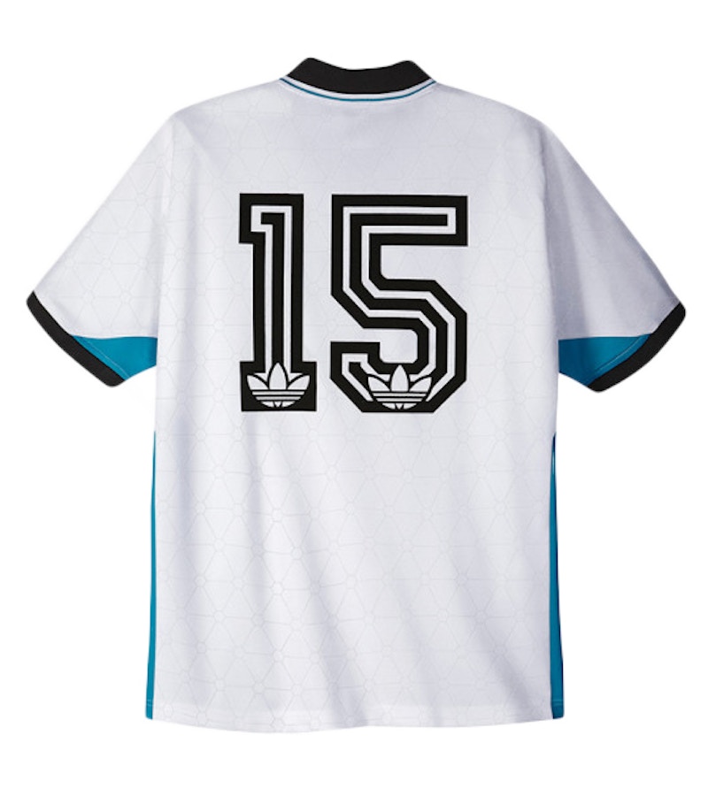 Palace adidas SSL Team Shirt White/Bold Aqua 圖 2