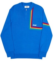 Palace Angle Stripe Zip Knit Blue/Orange/Red Palace Angle Stripe Zip Knit Blue/Orange/Red