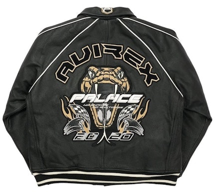 palace-avirex-no-snakes-jacket-black