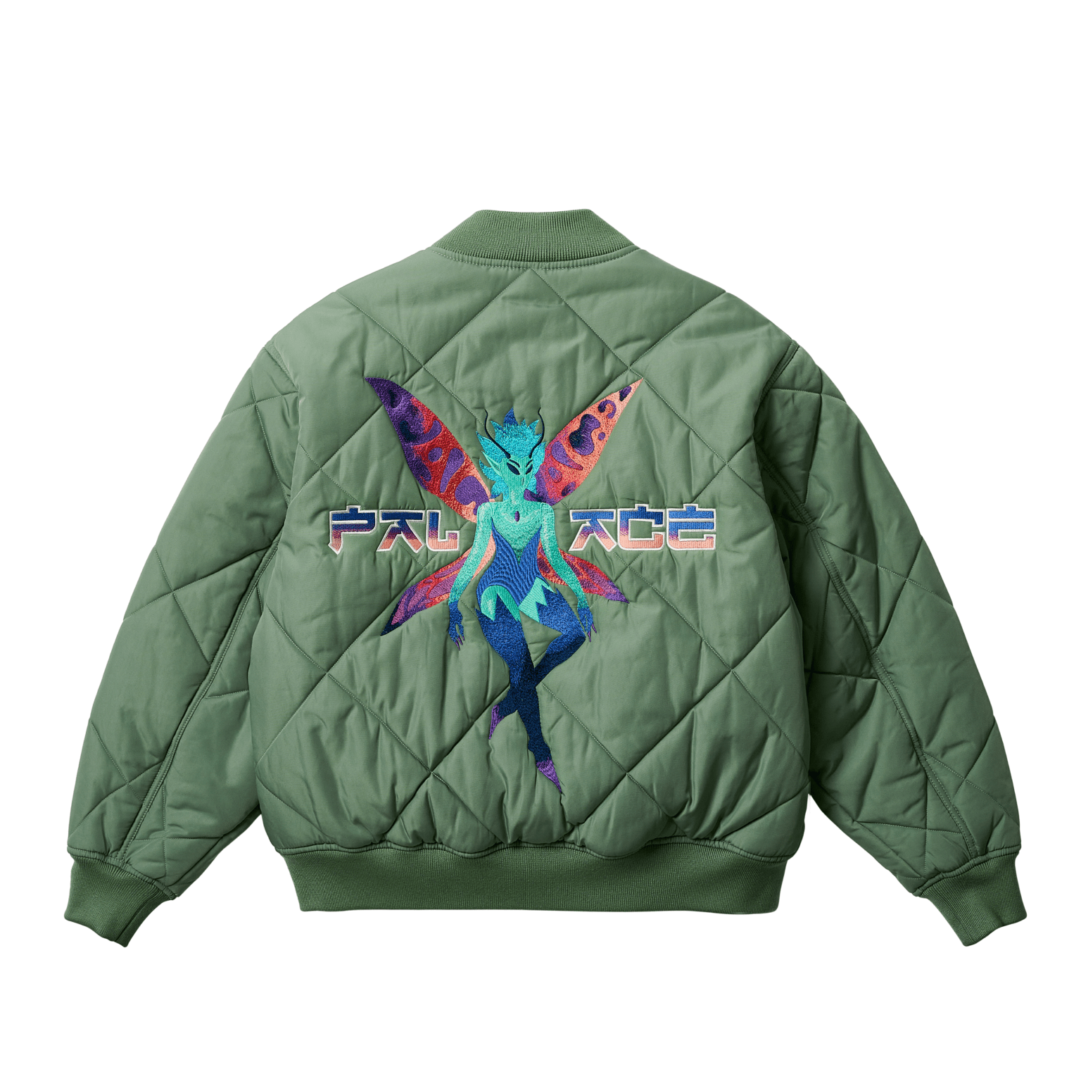 PALACE Back Fairy Bomber Jacket Unisex Zip-Up Long Sleeve Apparel P28JK009