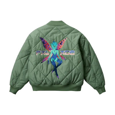 PALACE Back Fairy Bomber Jacket Unisex Zip-Up Long Sleeve Apparel P28JK009
