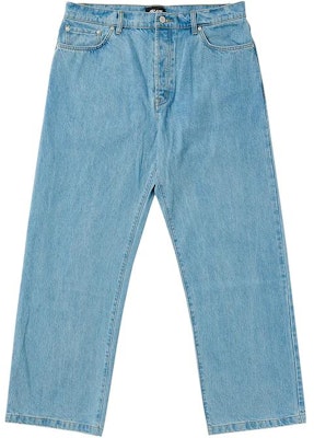 PALACE Jeans Unisex Biru Baggier Straight Leg Stone Wash Logo Bordir. P24T007 Order PALACE Jeans Unisex Biru Baggier Straight Leg Stone Wash Logo Bordir. P24T007