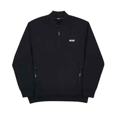 Palace Basically a Half Zip Bomber Black