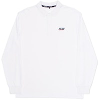Palace Basically a Longsleeve Polo White Palace Basically a Longsleeve Polo White