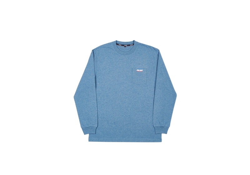 Palace Basically a Pocket Longsleeve Blue Marl
